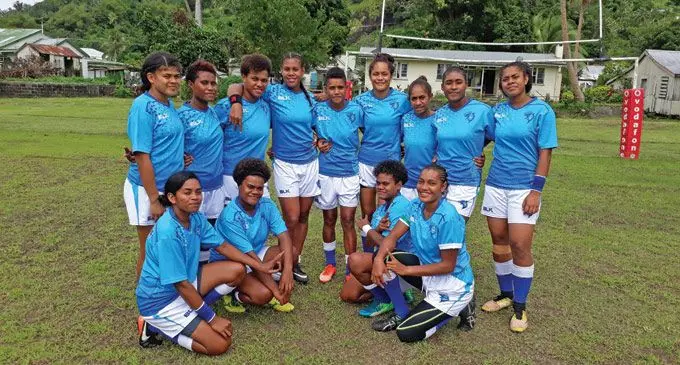 Cakaudrove Women’s team before their clash against Ovalau at Nasau Park, Levuka on May 4,2019. Photo: Manhar Lal