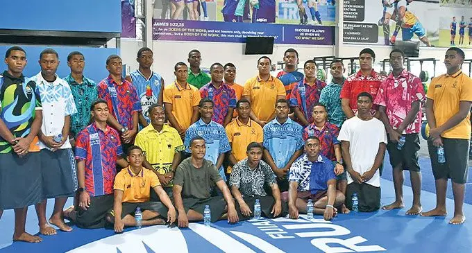 Fiji Drua Academy players during the official launch at Legalega, Nadi, on November 1, 2024. Photo: Waisea Nasoki