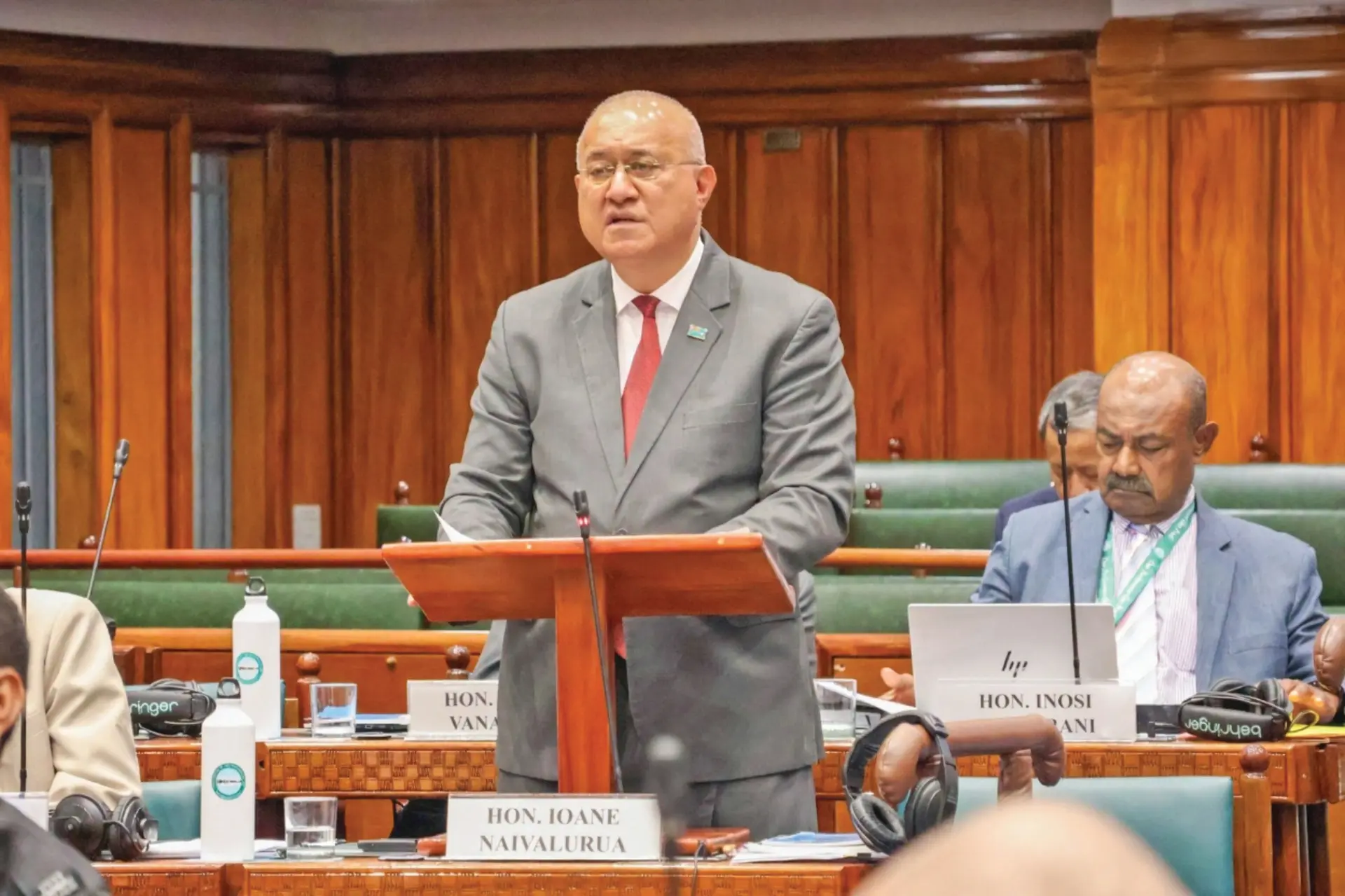 Minister for Policing Ioane Naivalurua in Parliament October 1, 2025. 