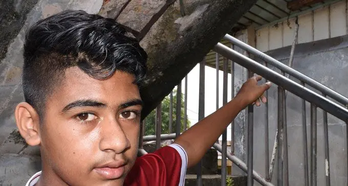 Ritik Raj Singh 14 shows where the late 11-year-old Rehan Hussein is alleged to have been electrocuted in Nakasi on February 23, 2018. Photo: Ronald Kumar