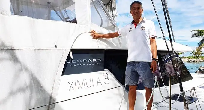 Singaporean national, Wong Tetchoong, on his ‘Ximula 3’ yacht at the Vuda Marina in Lautoka on May 4, 2020.  Photo: Nicolette Chambers