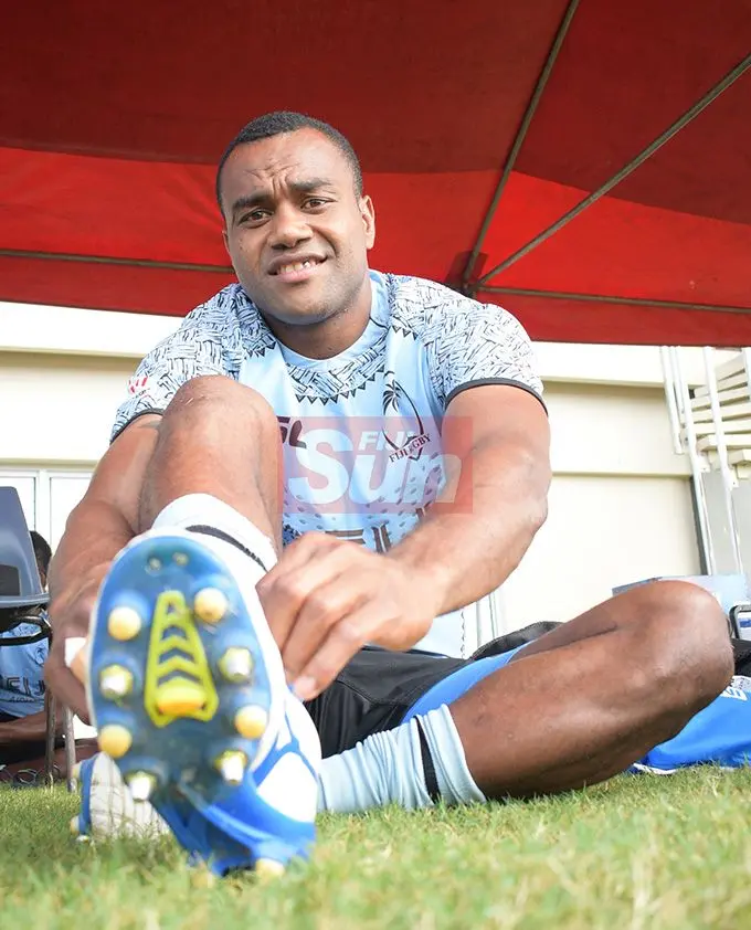 Fiji 7's rep, Alosio Naduva during fitness at Albert Park training on May 8, 2019. Photo: Ronald Kumar.