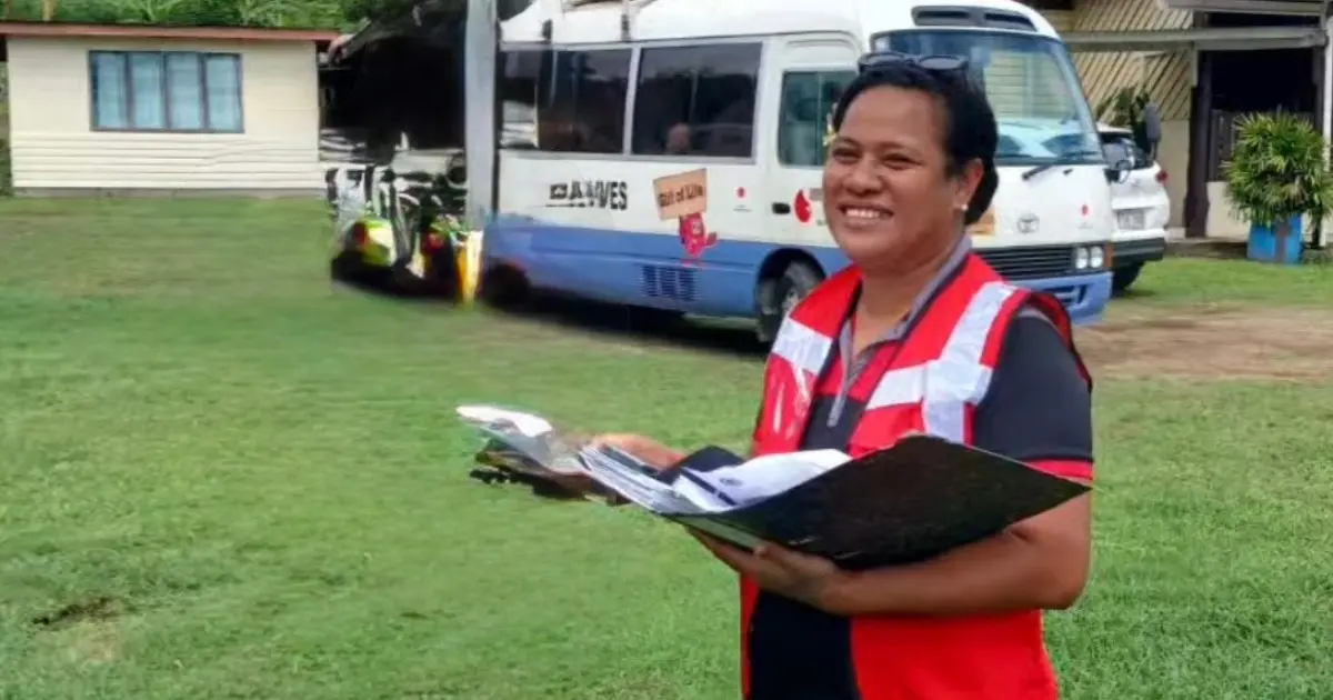Firomena "Fire" Kitiana joined the Fiji Red Cross Society in 2016 after being recruited to assist with volunteer standby work following Tropical Cyclone Winston
