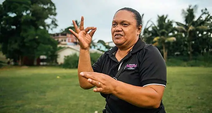 Fiji Association of Deaf contingent team chief manageress Leona Tamairai. Photo: Leon Lord