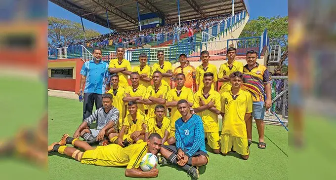 Under-17 defending champions Tavua College at Churchill Park in Lautoka on September 28, 2022. Photo: Waisea Nasokia