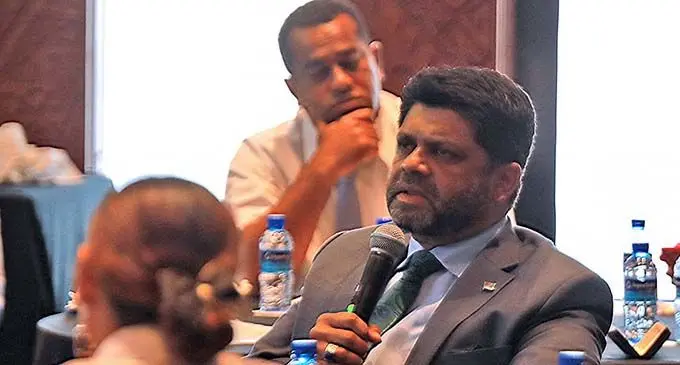 Attorney-General Aiyaz Sayed-Khaiyum and participants of the Fiji Law Society and International Bar Association Convention 2021 at the Sofitel Fiji Resort and Spa in Denarau, Nadi on January 8, 2020. Photo: DEPTFO News