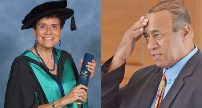 SODELPA member Mere Samisoni and Party President Ro Filipe Tuisawau