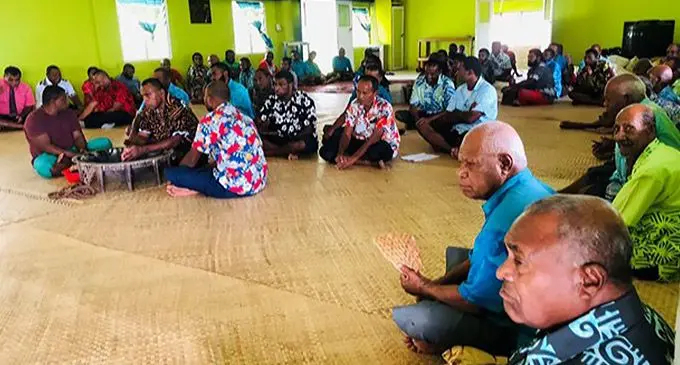 Villagers of Daviqele, Kadavu during a talanoa session with Government representatives. Photo: Josefa Babitu