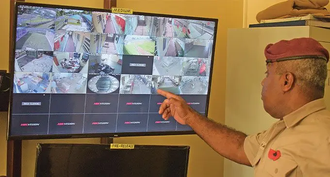 A file photo of the CCTV control room at a Fiji Correctins Servic facility. Photo: Ronald Kumar
