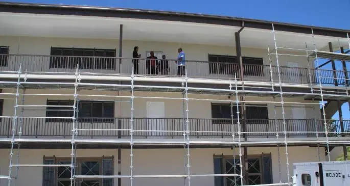 One of the Queen Victoria School blocks being renovated. Photo: DEPTFO News