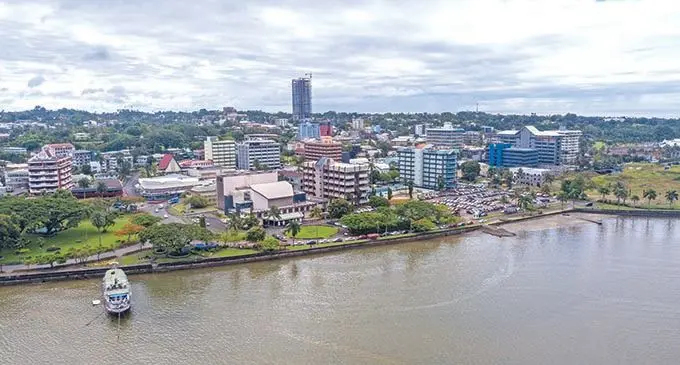 An aerial view of Suva City. Photo: Leon Lord