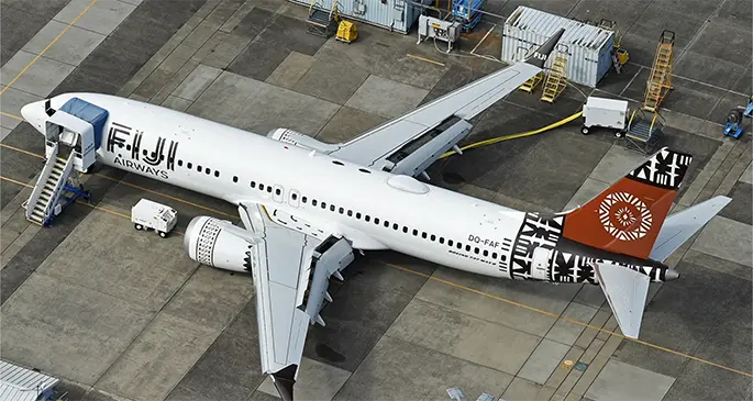 One of the first two Fiji Airways Boeing 737 Max 8’s at Boeing Field in Seattle. Photo: airliners.net