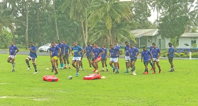Police team train at Nasova grounds on November 19, 2020. Photo: Kelera Sovasiga