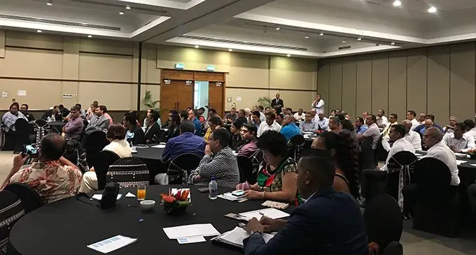 Fiji Chamber of Commerce and Industry holding an open discussion with business leaders and policy makers regarding the Business Response to coronavirus on March 16, 2020 at the Grand Pacific Hotel in Suva. Photo: Frederica Elbourne 