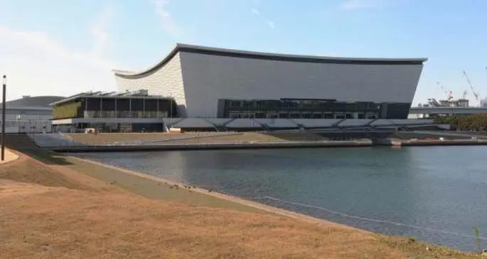 Photo taken on Feb. 2, 2020 shows the Ariake Arena in Tokyo, Japan. This newly built venue will be used for the Tokyo Olympic volleyball games and Tokyo Paralympic wheelchair basketball games. (Xinhua/Du Xiaoyi)