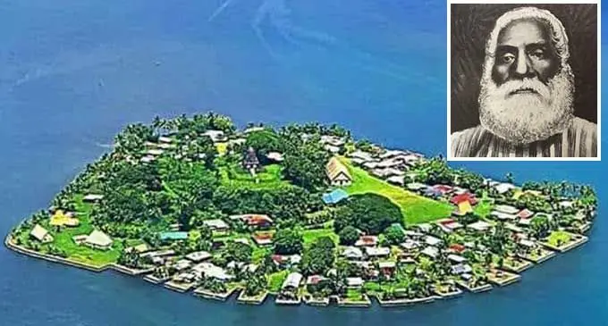 Na yanuyanu ko Bau nikua. Inset: O Ratu Cakobau, na Tui Viti.