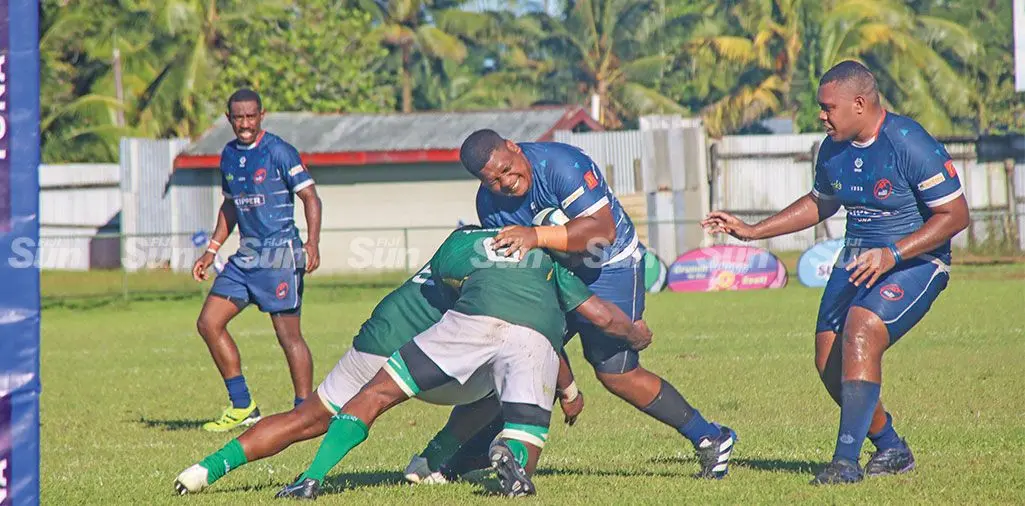 Action from the Tailevu and Nadi match at Ratu Cakobau Park, Nausori on April 13, 2024. Photo: Ioane Asioli