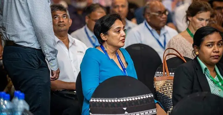 KPMG Partner in Tax, Transaction, and Accounting, Renu Chand (blue dress) during the National Economic Summit at the Grand Pacific Hotel, Suva on April 20, 2023. Photo: Leon Lord