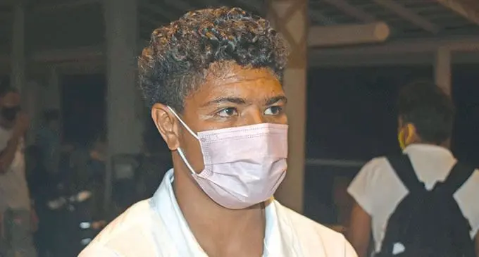 Team Fiji women’s rugby sevens captain Rusila Nagasau at Nadi International Airport on August 11, 2021. Photo: Waisea Nasokia