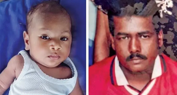 From Left: In happier days The late three month old Timoci Tiqara and The late Ramesh CHand 