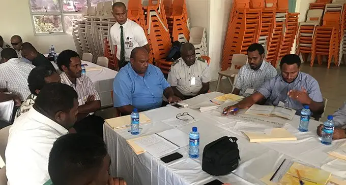 Participants of the joint symposium between the Fiji Corrections service office and the Seventh-day Church in Fiji during a group discussion on  February 25, 2020.  Photo: Inoke Rabonu