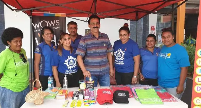 RC Manubhai director - Suva, Ashok Patel with staff and volunteers of WOWs Kids Fiji at their Suva branch.
