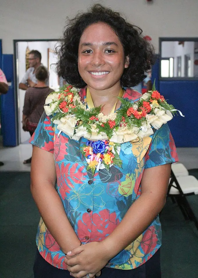 Lilieta Soakai after the International Secondary School leaders induction at the school on February 22,2019.Photo:Simione Haravanua.