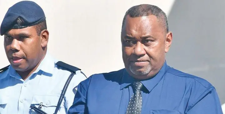 Accused Osea Dakai (right), outside the Nadi Magistrate Court. Photo: Waisea Nasokia