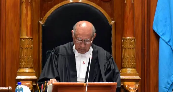 Speaker of Parliament, Ratu Epeli Nailatikau.