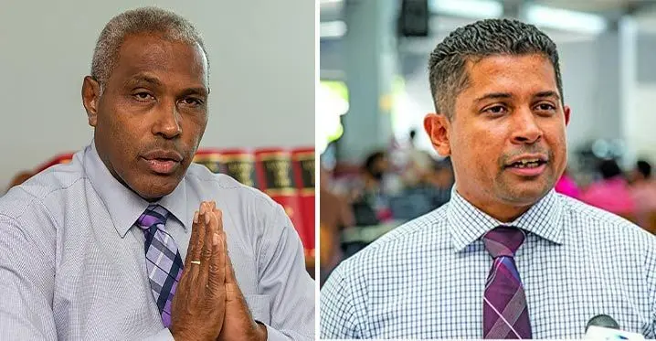 Attorney-General Siromi Turaga and Former Supervisor of Elections Mohammed Saneem.