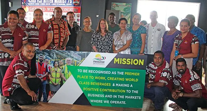 The Pacific Beverages Social committie with other stakeholders on February 15,2019.Photo:Simione Haravanua.