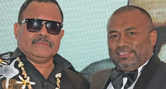 Disability Gala Awards Life Time Achievement winner Setareki Macanawai with Minister for Health and Medical Services Dr Ifere- imi Waqainabete during the first Disability Gala Awards Night at the Holiday Inn Suva on March 9, 2019. Photo: Simione Haravanua