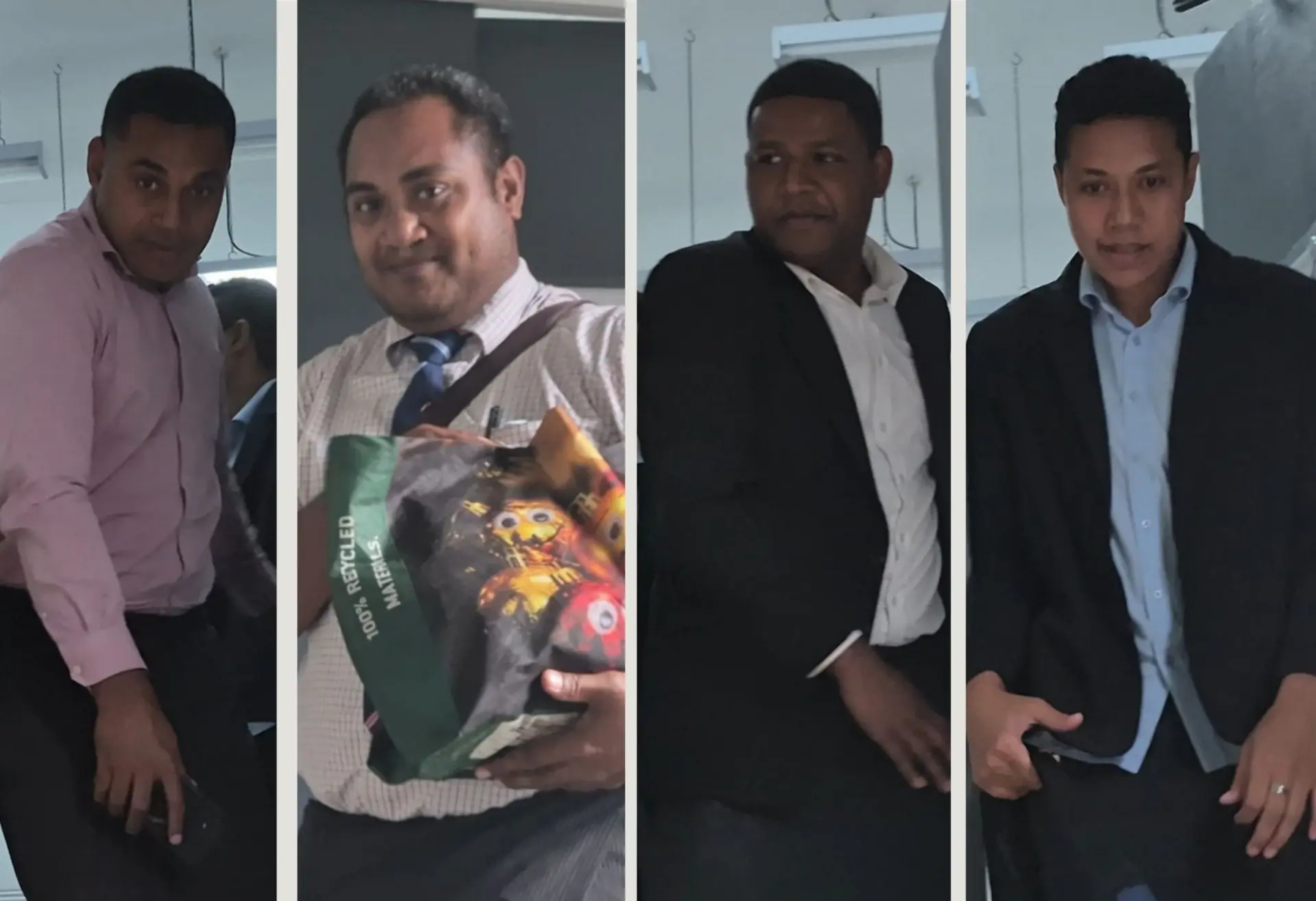 From left: Corporal Rovulo Rokotuitai, Investigating Officer Manasa Tulevu, PC Inosi Salababa and PC Tiko Koto.