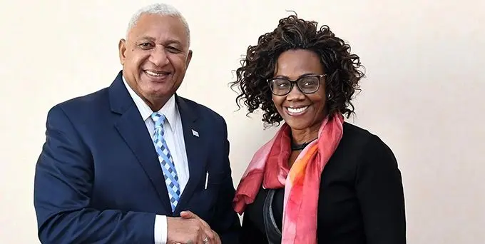 Prime Minister Voreqe Bainimarama met the First Vice President (Vice President) of Costa Rica Ms Epsy Campbell Barr.