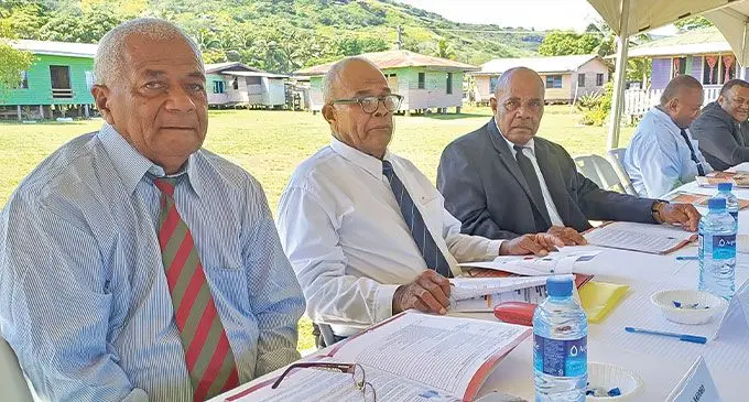 Macuata Provincial Council members during the meeting at Sasa Village on November 28, 2024. Photo: Shratika Naidu