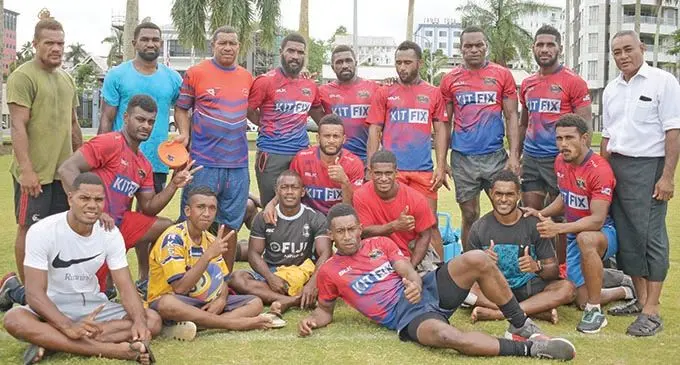 Members of the Tabadamu 7’s team following team training for the Fiji Bitter Marist 7s at Albert Park on March 23, 2021. Photo: Ronald Kumar