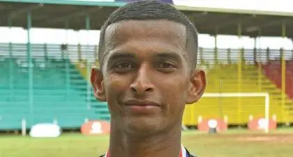2020 Vodafone Fiji FACT player of the tournament, Shahil Dave, with his award at Subrail Park, Labasa, on December 6, 2020. Photo: Renu Radhika.