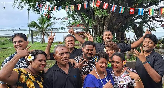 Party goers in full celebration at the South Seas club in Lautoka on New Year’s eve. Photo: Waisea Nasokia