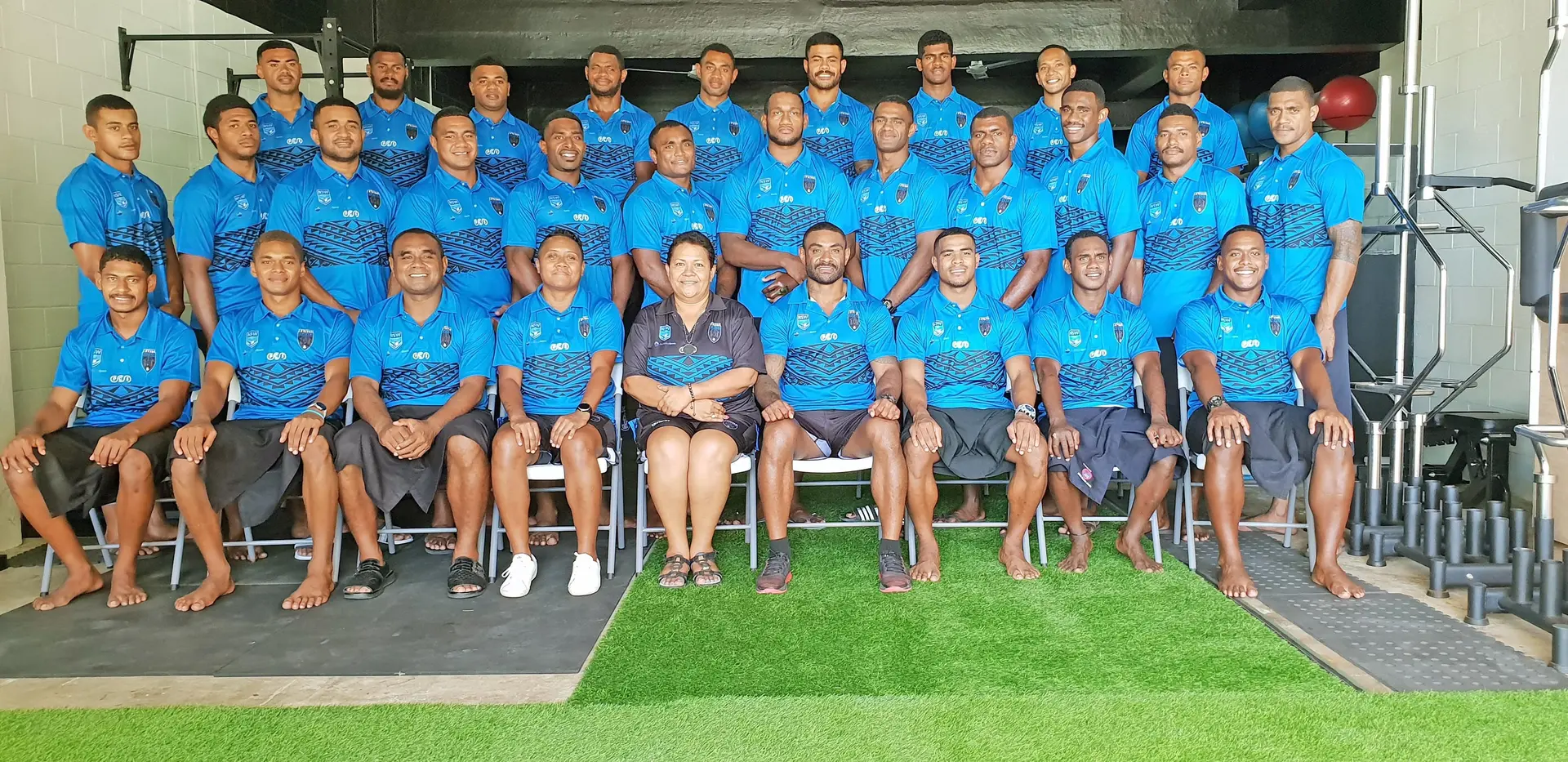 Members of the Kaiviti Silktails team and officials after signing of players contract at the Silktails Centre of Excellence facility in Lautoka, on December 21, 2020. Photo: Nicollete Chambers
