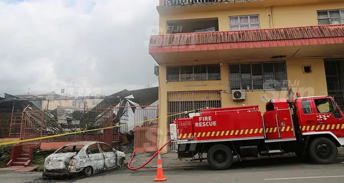 Building that was destroyed by the fire on Spring Street, Toorak. Photo: Kelera Sovasiga