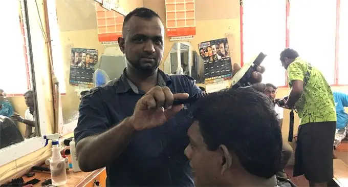 Farish Ali at his Barber shop in Ba. Photo: Lusi Banuve 