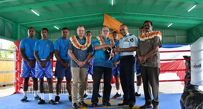 Minister for Youth and Sports Parveen Bala Kumar launched the Fiji Amateur Boxing Association Johnny Lewis Fiji Sports Project at the Fiji Police Response Unit in Makoi.