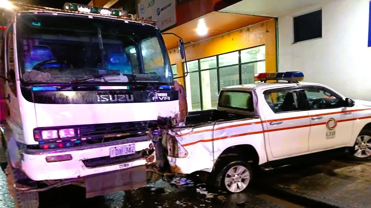  The scene of the motor vehicle accident which caused serious injuries to police traffic officer, Dharmesh Krishna, in Labasa Town on December 8, 2025. 