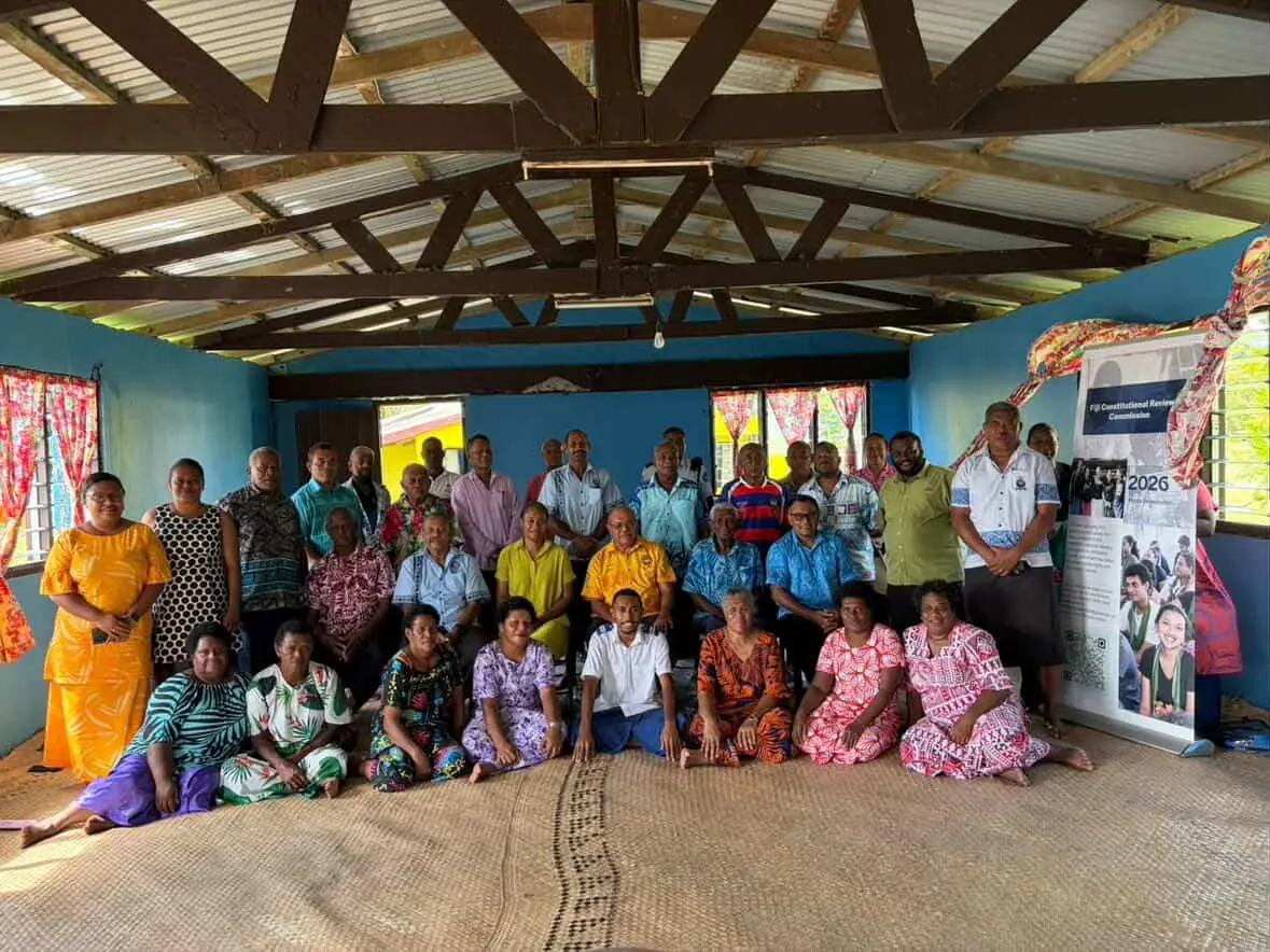 Villagers of Qarani, Gau in Lomaiviti during the Constitutional Review Consultations on May 14, 2026.