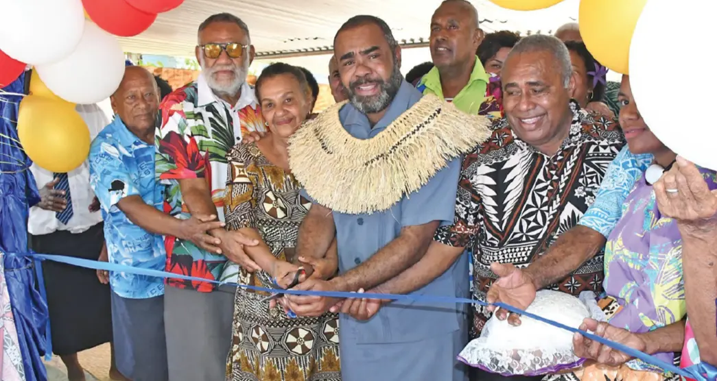 Minister for Rural and Maritime Development and Disaster Management Mosese Bulitavu with the residents of Nabuna Settlement in Bua during the commissioning of water project on June 2, 2026.
