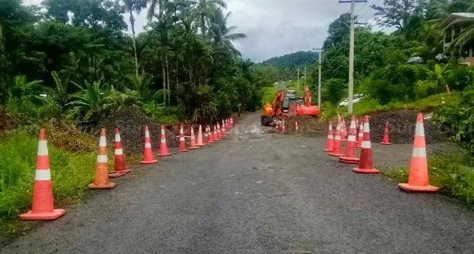The damaged watermain in Savura Rd is fixed. Photo: Leon Lord