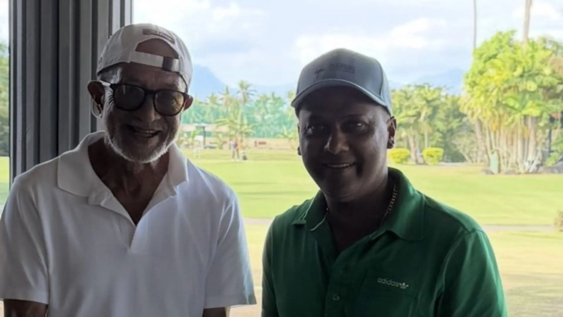 Cardos Steakhouse founder Richard “Cardos” Slatter (left) with Sigatoka businessman Nitulesh Mali. . Photo: Waisea Nasokia