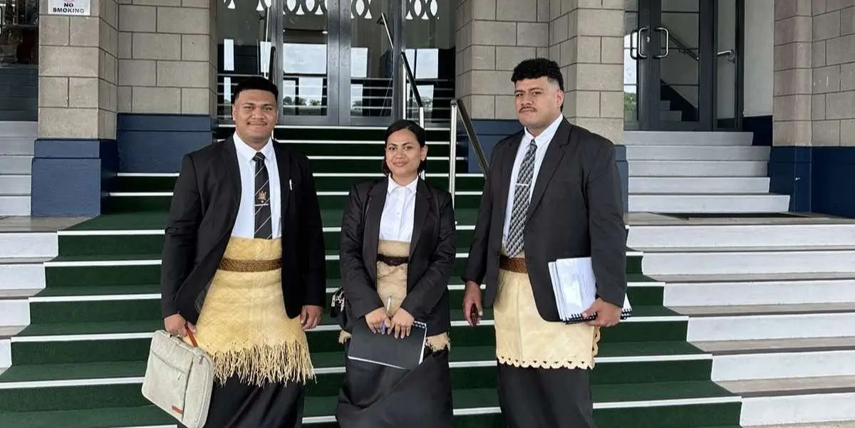 USP team members (from left) Soane Tupola, Fololeni Loloma and Ope’anga Paunga.