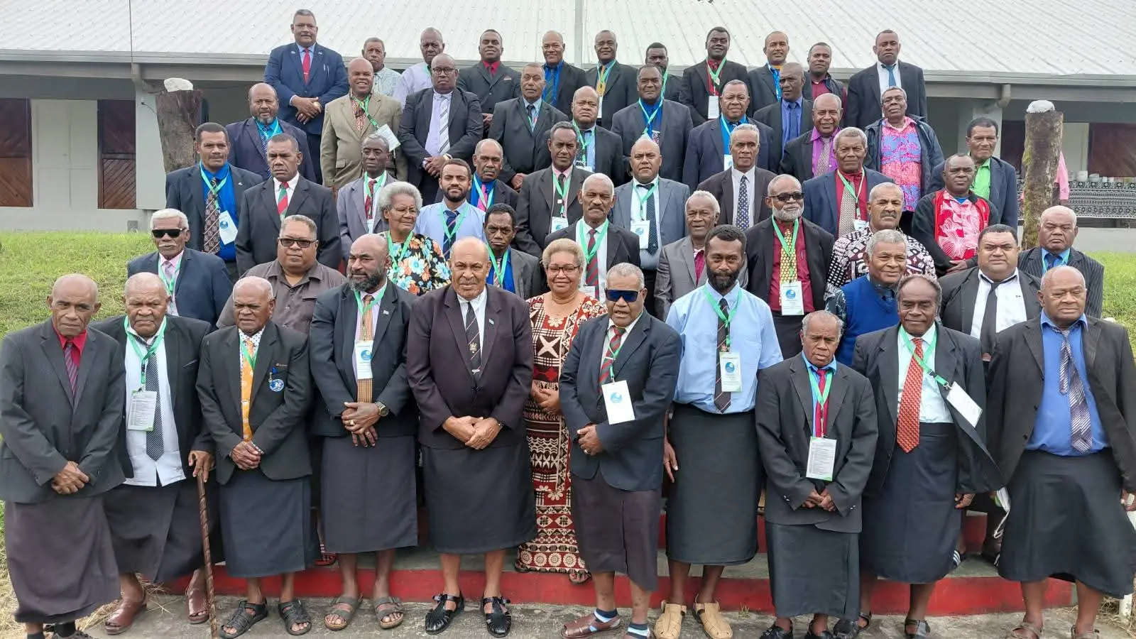  Minister for iTaukei Affairs Ifereimi Vasu with chiefs and district reps of the province of Ra at Nanukuloa Village, Saivou.