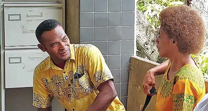 Couple Laisiasa Rokobici and Ruci Kalokalo outside the High Court in Lautoka on February 26, 2024. Photo: Salote Qalubau